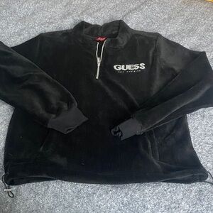 GUESS Black Zip-Up Men's Sweater